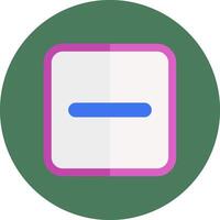 Minus Sharp Icon Element vector