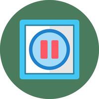 Pause Concept Line Badge vector