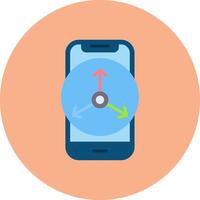 Accelerometer Sensor Shadowed UI Pattern vector