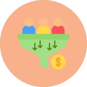 Conversion Rate Subtle Grid Emblem vector