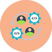 Collaboration Monotone Shape Symbol vector