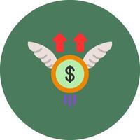 Flying Money Bold Frame Object vector