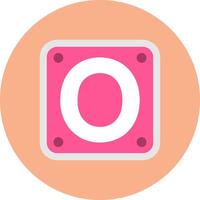 Letter O Signature App Token vector