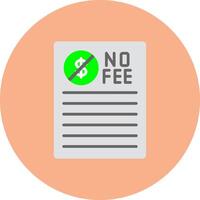 No Fee Dynamic Badge Mark vector