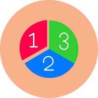 Pie Chart Balanced Icon Badge vector