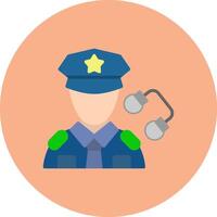 Policeman Artistic Grid Pattern vector