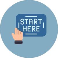 Start Here Urban App Token vector