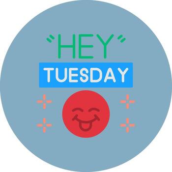 Tuesday Subtle Frame Sketch vector