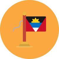 Antigua And Barbuda Flag Core Design Token vector