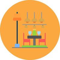 Dining Table Subtle Frame Sketch vector