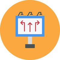Road Sign Gradient UX Element vector