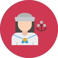 Sailor Subtle Frame Sketch vector