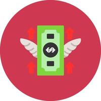 Flying Money Sleek Shape Unit vector