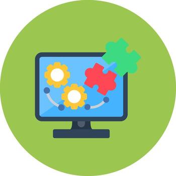 integración dinámica Insignia marca vector