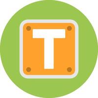 Letter T Bright System Form vector