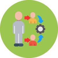 Team Management Refined Line Symbol vector