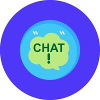 Chat Balloon Balanced Icon Badge vector
