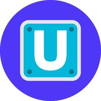 Letter U Digital Visual Form vector