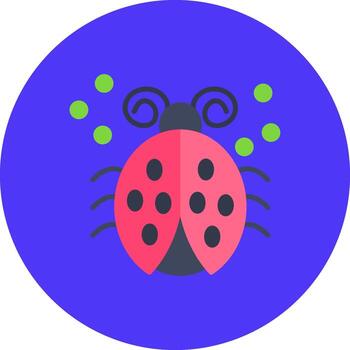 Ladybug Shadowed UI Pattern vector