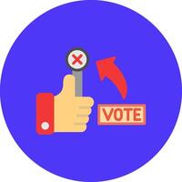 No Vote Bright System Form vector
