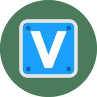 Letter V Bold UI Fragment vector
