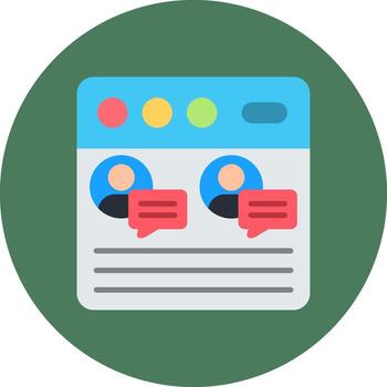 Multiple Chat Neon UX Object vector