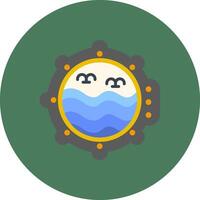 Porthole Iconic Sketch Token vector