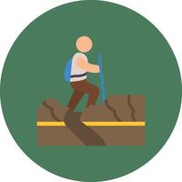 Trekking Subtle Grid Emblem vector