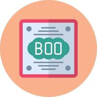 Boo Detailed Line Badge vector