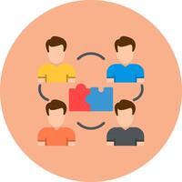 Team Building Smooth Badge vector