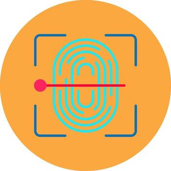 Fingerprint Sensor Tech Sketch Unit vector