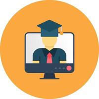 Online Student Bold UI Fragment vector