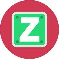 Letter Z Compact UI Stamp vector