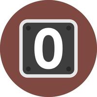 Number Zero Isometric Icon Unit vector