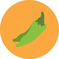 Green Chili Pepper Gradient UX Element vector