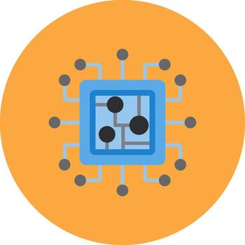 procesador sutil visual bosquejo vector