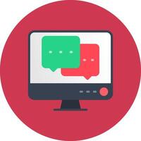 Chat Box Interactive Visual Piece vector