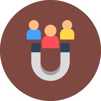 Lead Generation Flat Shape Mark vector