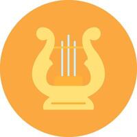 Lyre Monotone Shape Symbol vector