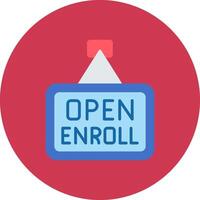 Open Enrollment Modern App Symbol vector