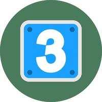 Number 3 Neon Frame Mark vector