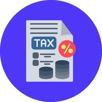 Tax Document Concept Line Badge vector