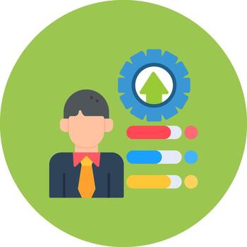 Skill Development Flat Shape Mark vector