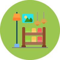 Shoe Rack Monotone Shape Symbol vector