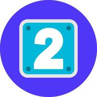 Number 2 Urban Frame Badge vector