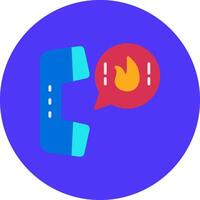 Emergency Call Dynamic Badge Mark vector