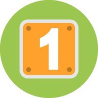 Number 1 Ultra Line Piece vector