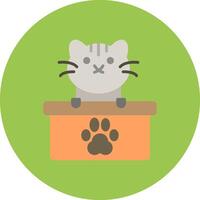 Cat Box Sleek Shape Unit vector