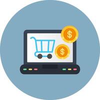 Shopping Online Vibrant Web Pattern vector