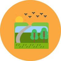 Coastal Road Monotone Shape Symbol vector
